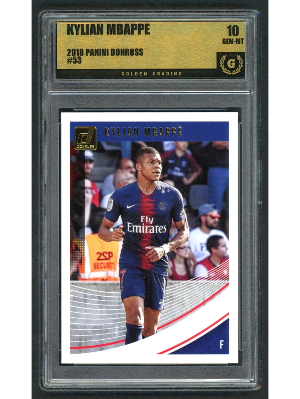 2018-19 Donruss #53 Kylian Mbappe PSG France Rookie  (RC) Graded 10 Gem Mint